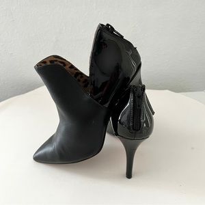 ENZO ANGIOLINI LEATHER HEELED BOOTIES